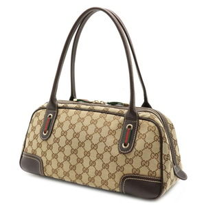 Gucci Leather Bag Tan Ribbon Khaki Mini GG Princy